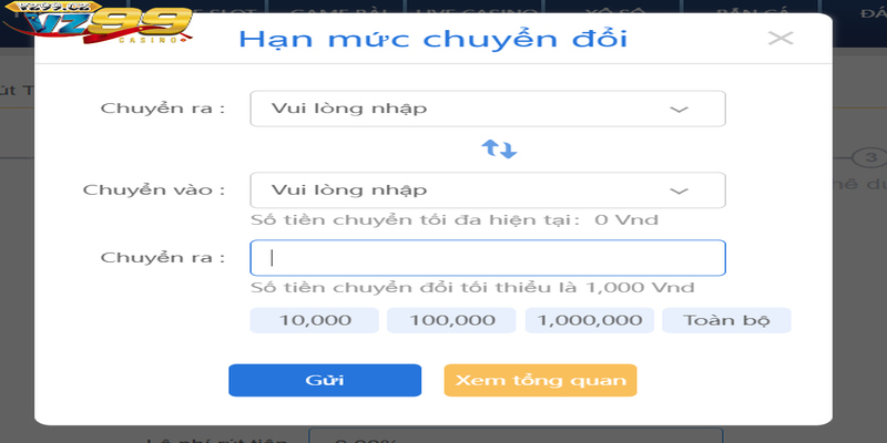 Những điều kiện cần nắm để thực hiện quy trình rút tiền VZ99